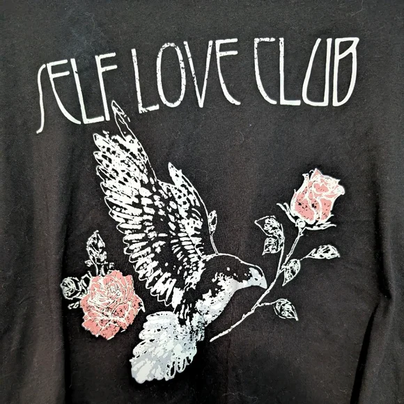 Nwt Brunette The Label BTL Self Love 💕 Dove 🕊️ Graphic  T-Shirt Size XS/S - Picture 9 of 10